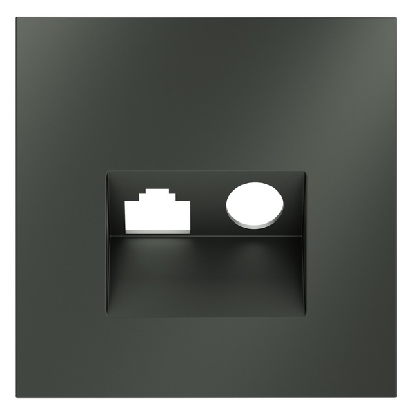 Накладка Voltum S70 для розетки TV+RJ45 кат. 6 титан