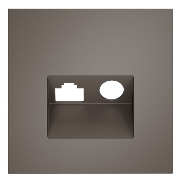 Накладка Voltum S70 для розетки TV+RJ45 кат. 6 капучино