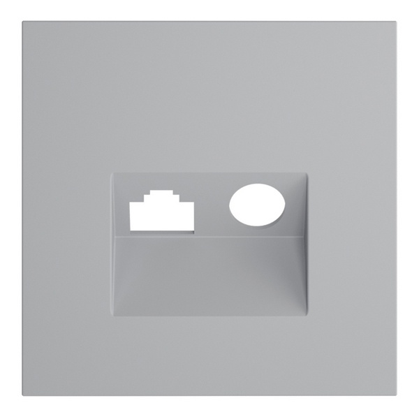Накладка Voltum S70 для розетки TV+RJ45 кат. 6 серый