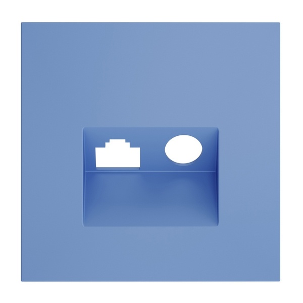 Накладка Voltum S70 для розетки TV+RJ45 кат. 6 деним