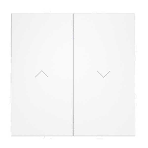 Выключатель с самовозвратом встраиваемый для жалюзи Voltum S70 10А белый матовый