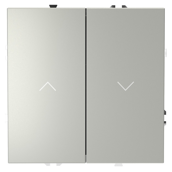 Выключатель с самовозвратом встраиваемый для жалюзи Voltum S70 10А сталь