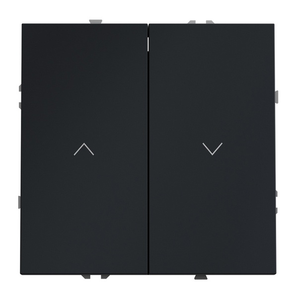 Выключатель с самовозвратом встраиваемый для жалюзи Voltum S70 10А графит