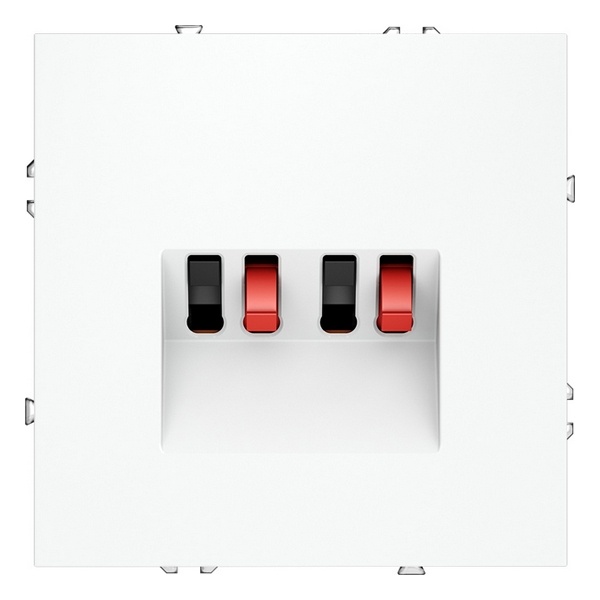 Розетка акустическая встраиваемая Voltum S70 4 подключения белый матовый