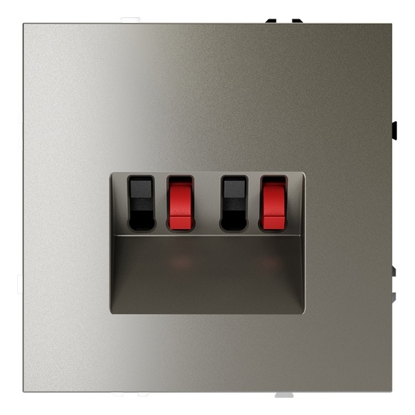 Розетка акустическая встраиваемая Voltum S70 4 подключения шелк