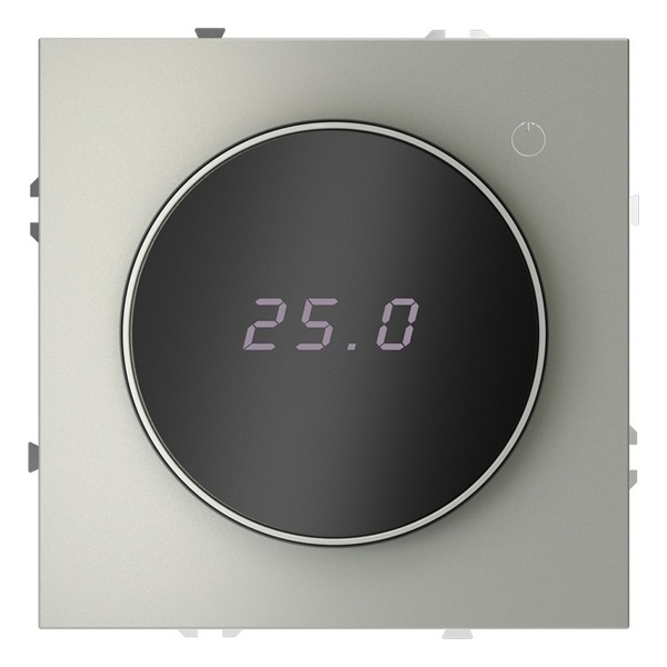 Терморегулятор электронный для теплого пола Voltum S70 с индикацией и датчиком сталь