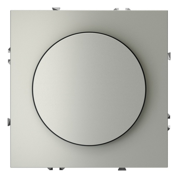 Светорегулятор встраиваемый Voltum S70 поворотно-нажимной 600 Вт сталь