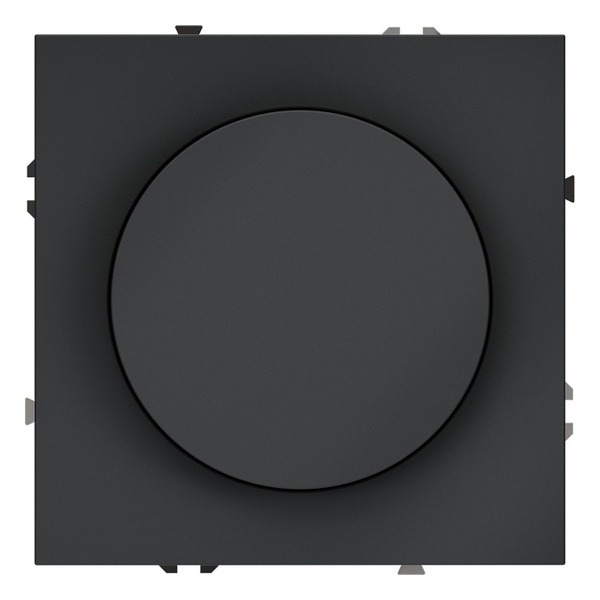 Светорегулятор встраиваемый Voltum S70 поворотно-нажимной 600 Вт графит