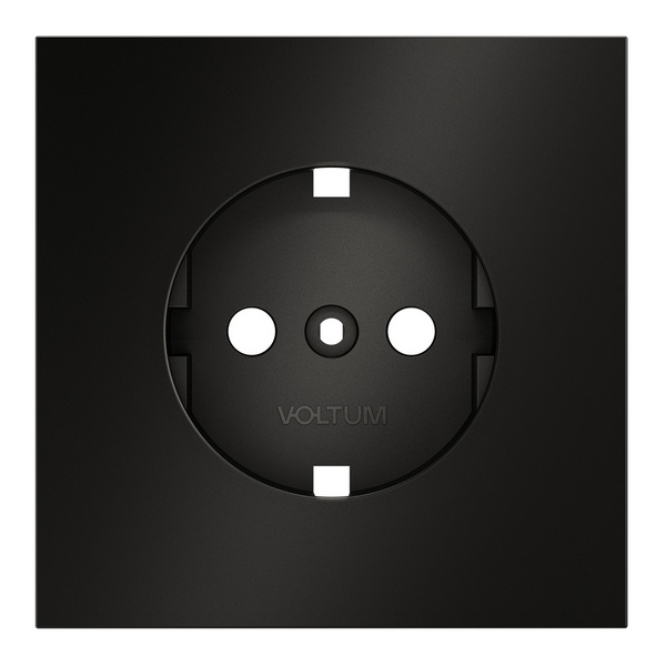 Накладка Voltum S70 для розетки с заземлением Metal антрацит