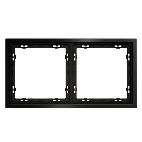 Рамка металлическая Voltum S70 на 2 поста Metal антрацит