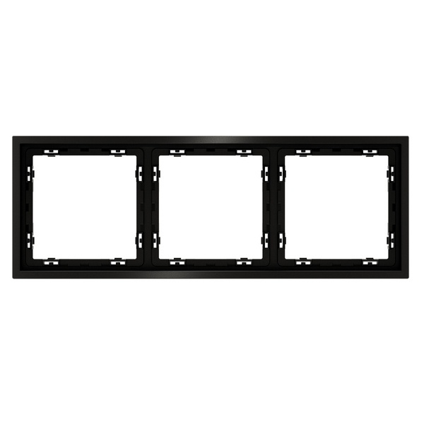 Рамка металлическая Voltum S70 на 3 поста Metal антрацит