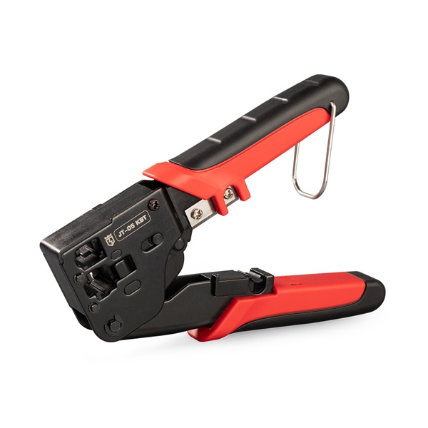 Пресс-клещи КВТ для RJ разъемов JT-05 Кримпер с 2 встроенными модулями для обжима RJ-45 RJ-12 RJ-11