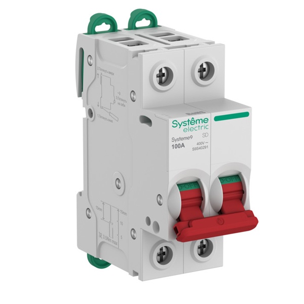 Выключатель нагрузки SE Systeme9 S9S 2П 100А 400В (рубильник)