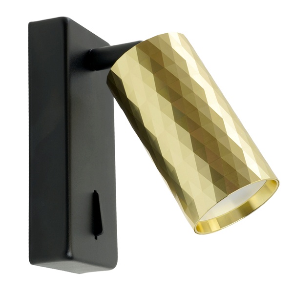 Светильник настенный Feron ML1880 35W 230V GU10 золото и черный, алюминий, IP20 55x55x140mm