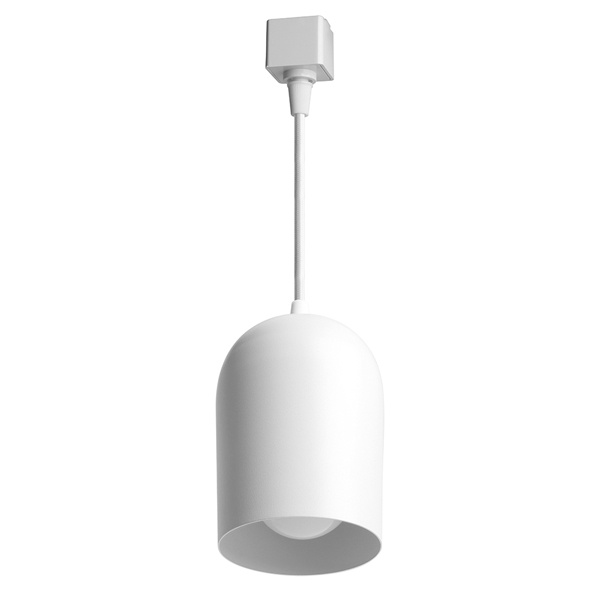 Светильник трековый Feron AL197 на подвесе под лампу A50, A55, A60 50W E27 IP20 однофазный, белый