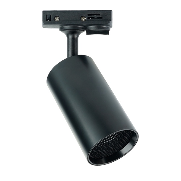 Светильник трековый Feron AL198 под лампу MR16 15W GU10 однофазный, черный с антибликовой сеточкой