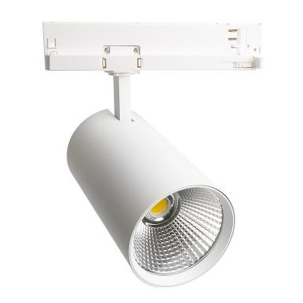 Трековый светодиодный светильник AL147 40W 4000K 3600Lm 35° белый на трехфазный шинопровод