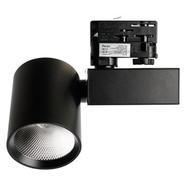 Трековый светодиодный светильник AL148 30W 4000K 2700Lm 35° черный на трехфазный шинопровод