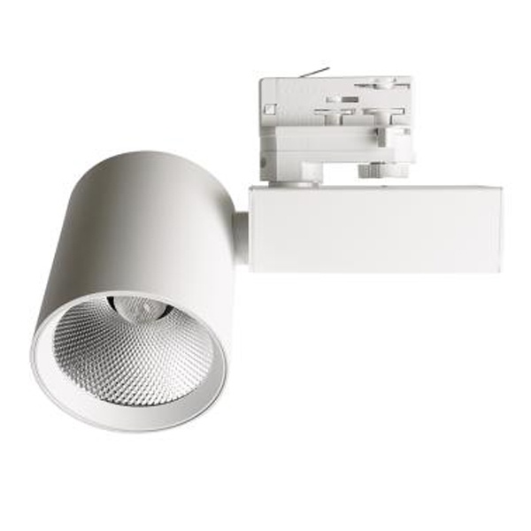 Трековый светодиодный светильник AL148 40W 4000K 3600Lm 35° белый на трехфазный шинопровод