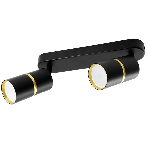 Светильник настенно-потолочный Feron ML1862 ZEN под лампу GU10 черный, золото