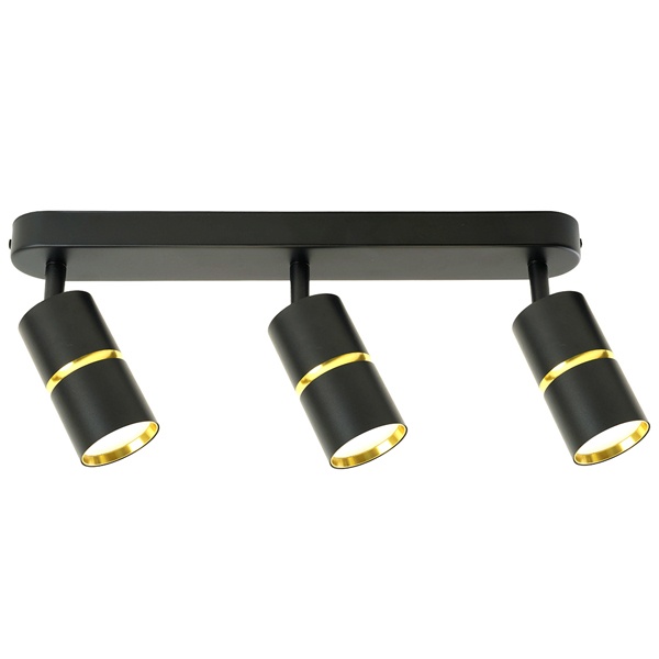 Светильник настенно-потолочный Feron ML1863 ZEN под лампу GU10 черный, золото