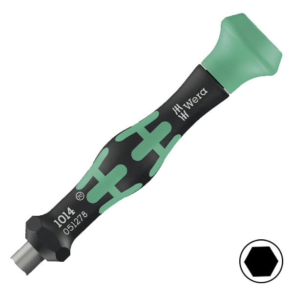 Отвёртка Wera Ручка-держатель для бит с шестигранным хвостовиком 4 мм, длина 80 мм Kraftform Micro
