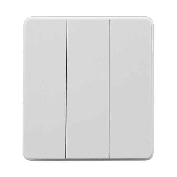 Выключатель трехклавишный Kranz Miele Round 10А с рамкой перламутр