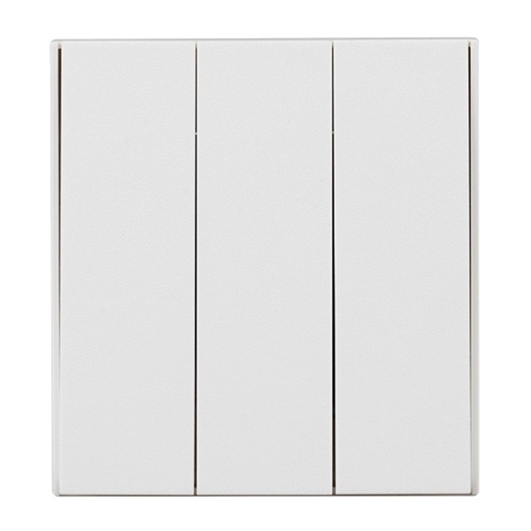 Выключатель трехклавишный Kranz Miele Strong 10А с рамкой жемчуг