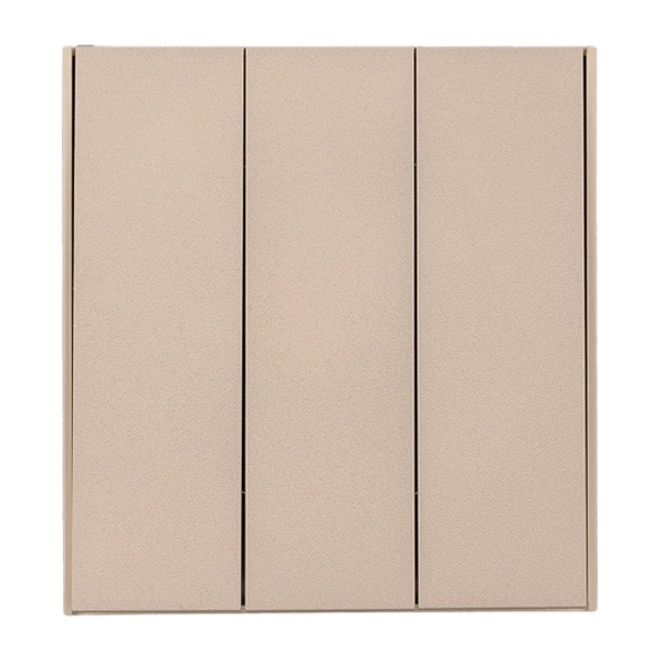 Выключатель трехклавишный Kranz Miele Strong 10А с рамкой шелк