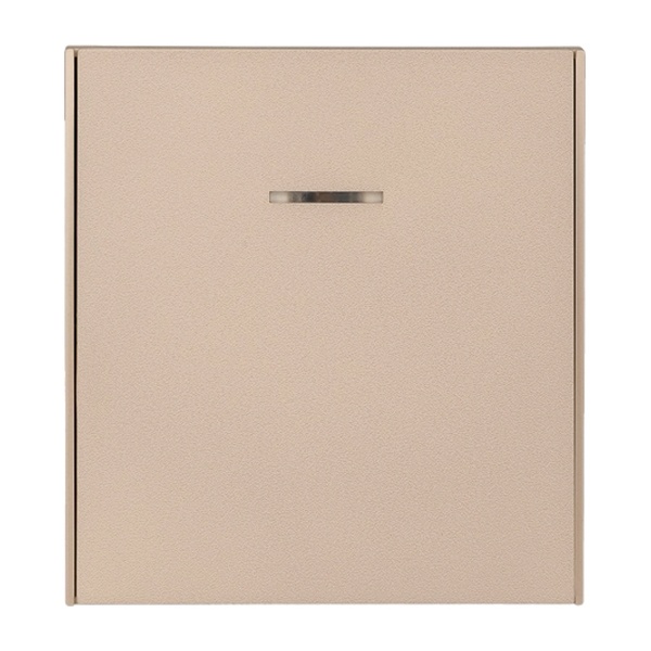 Переключатель одноклавишный с подсветкой Kranz Miele Strong 10А с рамкой шелк