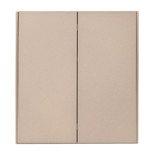 Переключатель двухклавишный Kranz Miele Strong 10А с рамкой шелк