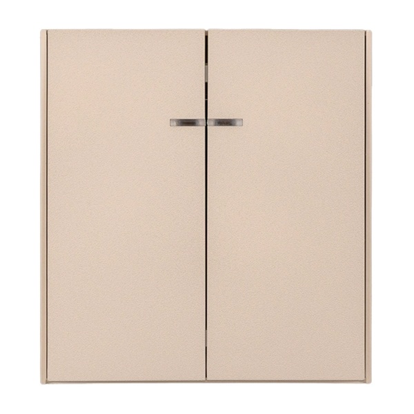 Переключатель двухклавишный с подсветкой Kranz Miele Strong 10А с рамкой шелк