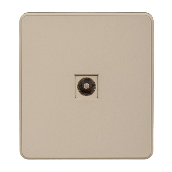 Розетка TV Kranz Miele Round с рамкой шелк