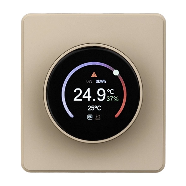 Терморегулятор Kranz Miele Round Wi-Fi с рамкой шелк