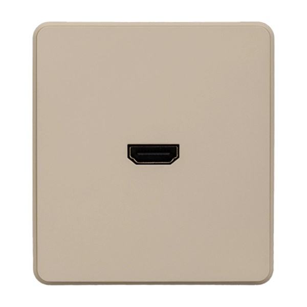 Розетка HDMI Kranz Miele Round с рамкой шелк