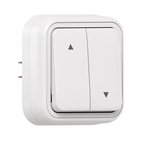 Выключатель 2-кл для жалюзи с фиксацией встраиваемый EKF Бронто 10А винтовые клеммы IP55 белый