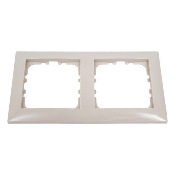 Рамка 2-постовая Экопласт LK60, бежевый