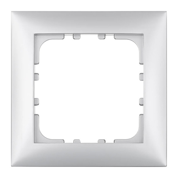 Рамка 1-постовая Экопласт LK60, серебристый металлик