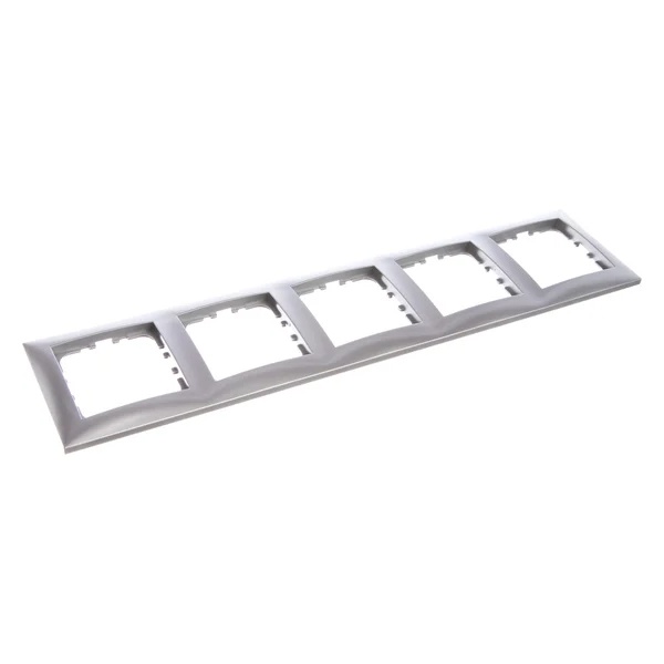 Рамка 5-постовая Экопласт LK60, серебристый металлик