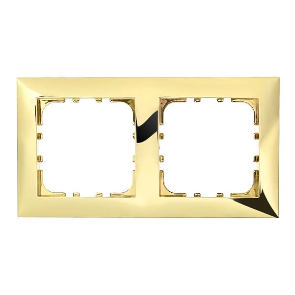 Рамка 2-постовая Экопласт LK60, золото