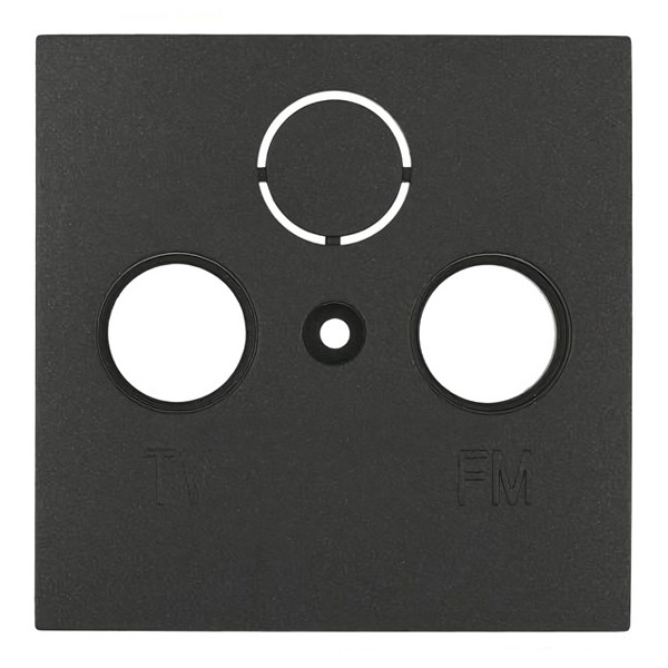 Накладка розетки Экопласт TV+FM+SAT 2(3) LK60, черный бархат