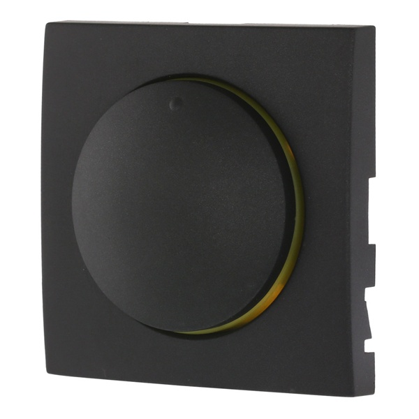 Накладка светорегулятора с желтой световой индикацией Экопласт LK60, черный бархат