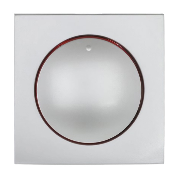 Накладка светорегулятора с красной световой индикацией Экопласт LK60, серебристый металлик