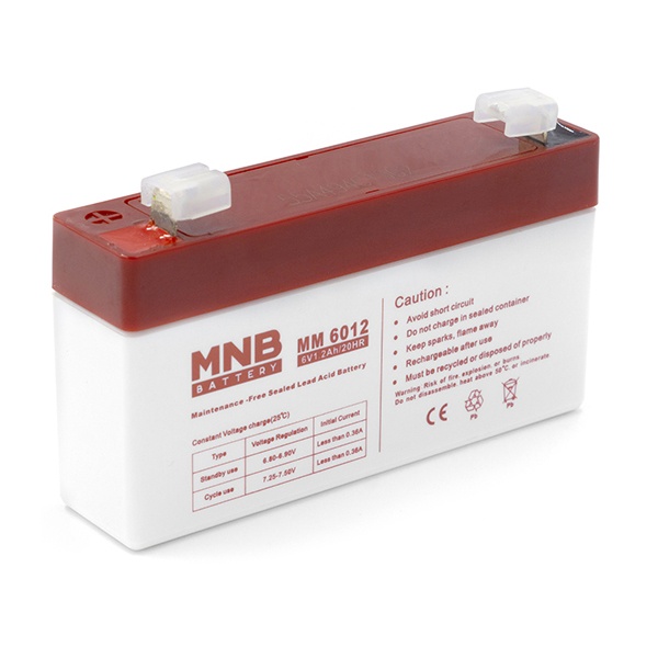 Аккумуляторная батарея свинцово-кислотные MNB Battery MM 6012 AGM 1.2Ач 6В
