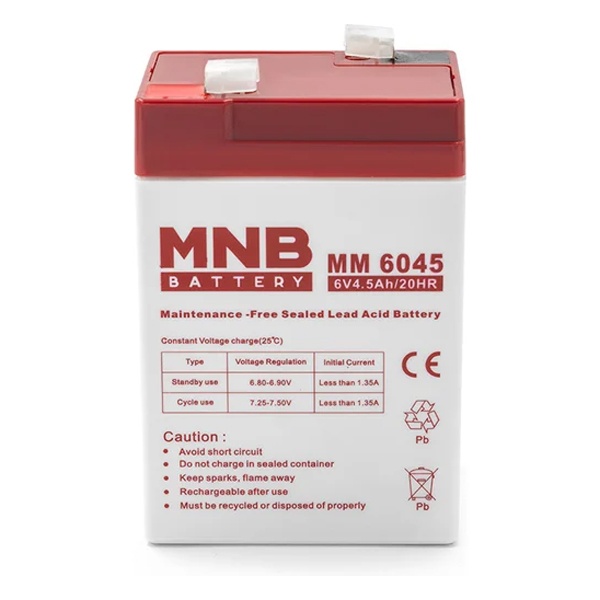 Аккумуляторная батарея свинцово-кислотные MNB Battery MM 6045 AGM 4.5Ач 6В