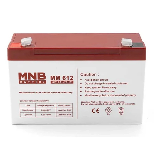 Аккумуляторная батарея свинцово-кислотные MNB Battery MM 612 AGM 12Ач 6В
