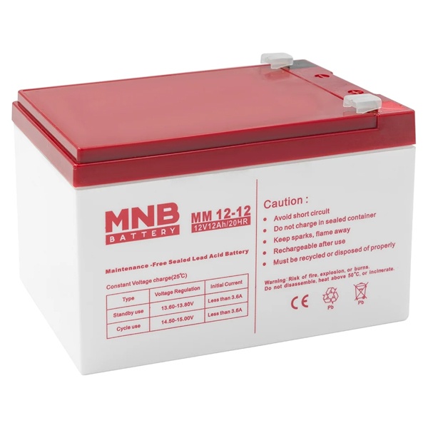 Аккумуляторная батарея свинцово-кислотные MNB Battery MM 12-12 AGM 12Ач 12В