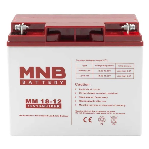 Аккумуляторная батарея свинцово-кислотные MNB Battery MM 18-12 AGM 18Ач 12В