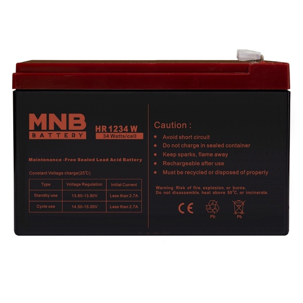 Аккумуляторная батарея свинцово-кислотные MNB Battery HR 1234 W AGM 9Ач 12В