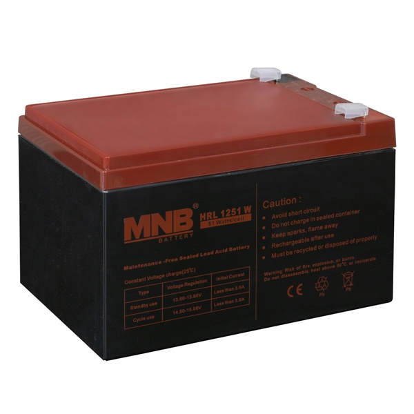 Аккумуляторная батарея свинцово-кислотные MNB Battery HRL 1251 W AGM 12Ач 12В